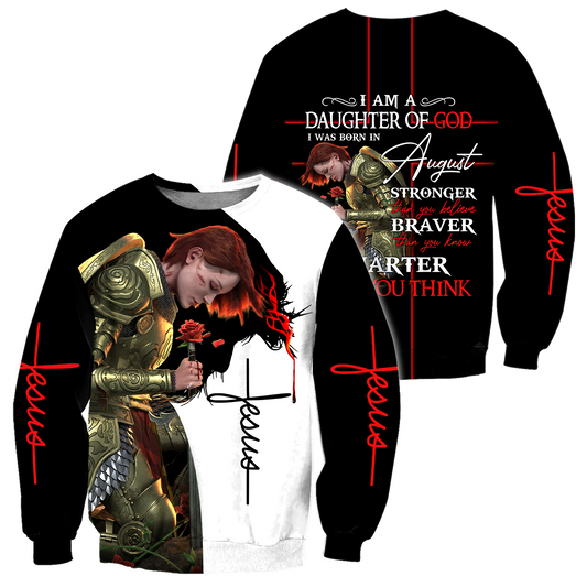 I Was Born In August Girl - I Am A Daughter Of God 3D All Over Printed Shirts For Men and Women Pi250504S8