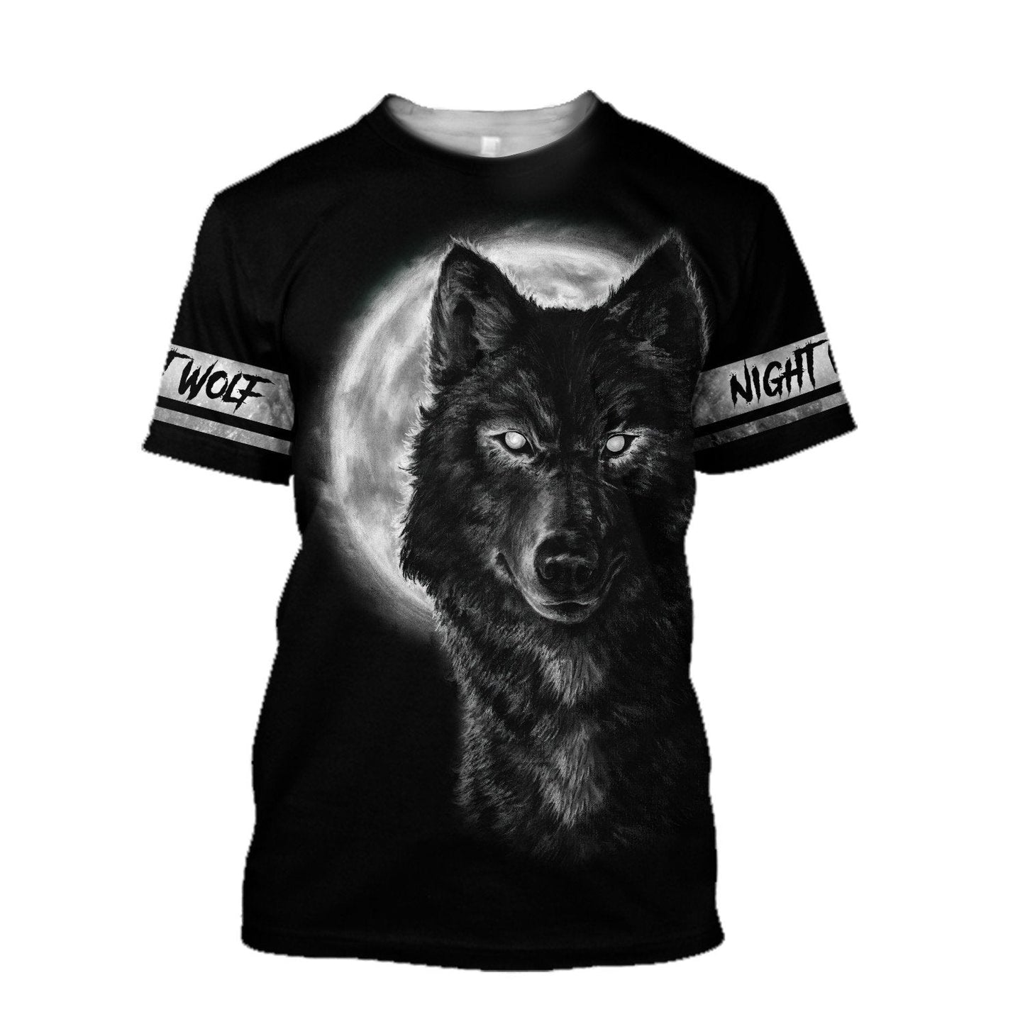Wolf in Moon 3D All Over Printed Shirt for Men and Women