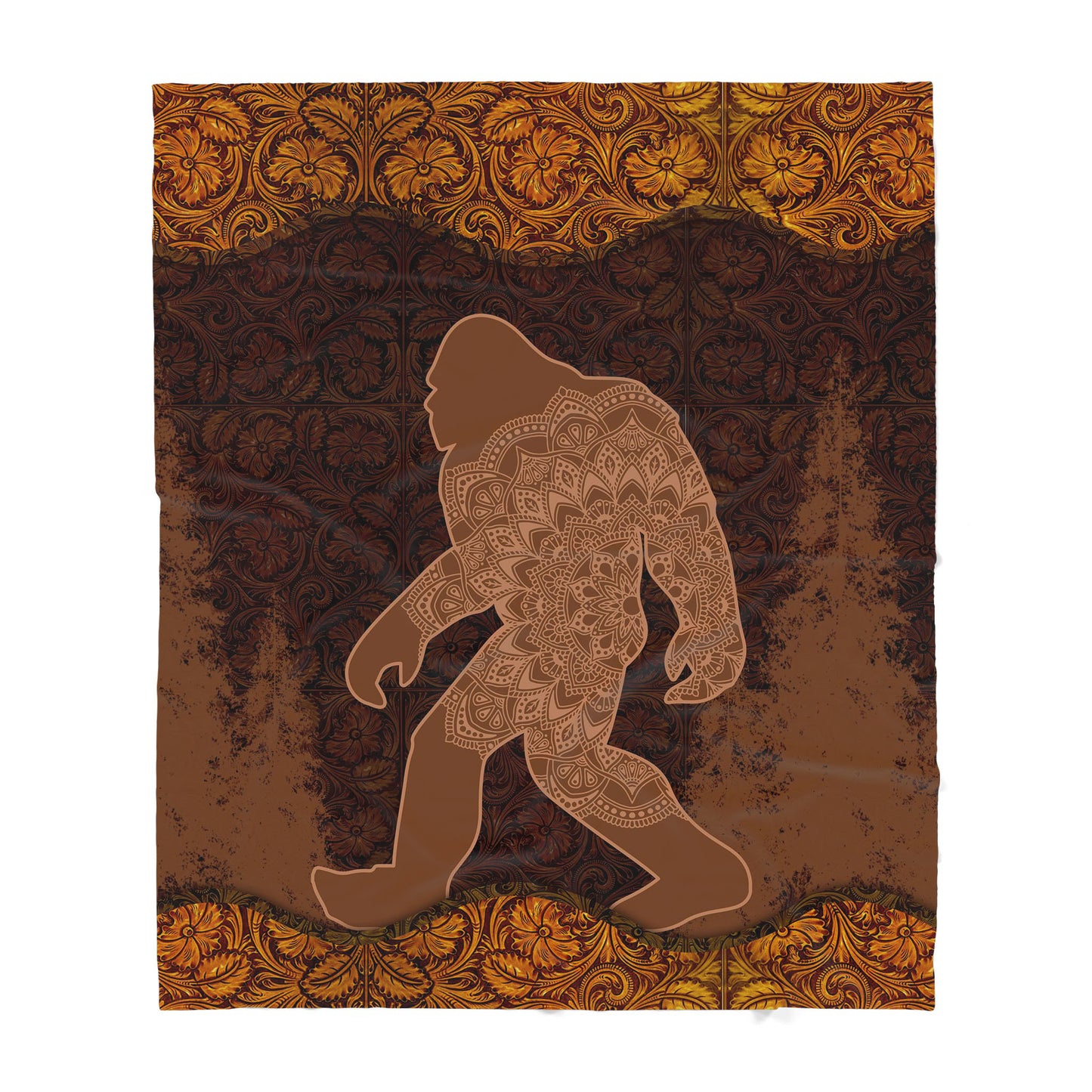 Custom Blanket Big Foot Brow Flower - Sherpa Blanket DL