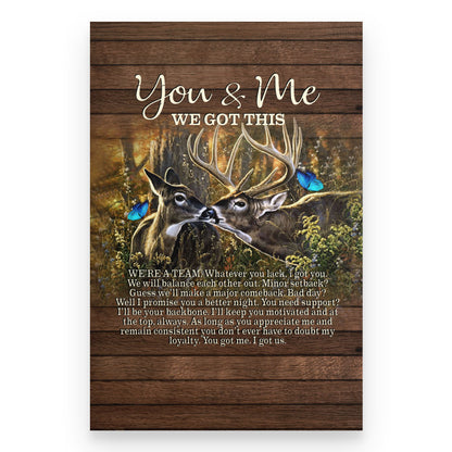 Deer Couple Canvas-You And Me We Got This- Wedding Anniversary TA