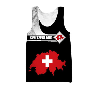 Customize Switzerland Hoodie 3D All Over Printed Unisex Hoodie