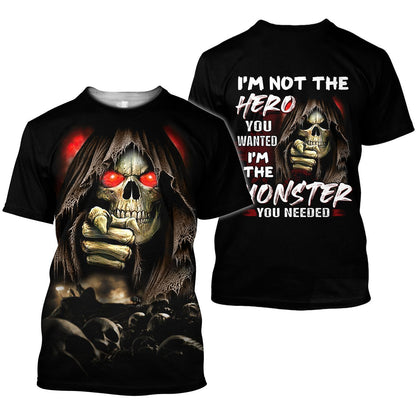 Skull I'm Not The Hero You Wanted 3D All Over Printed Hoodie VP12092002