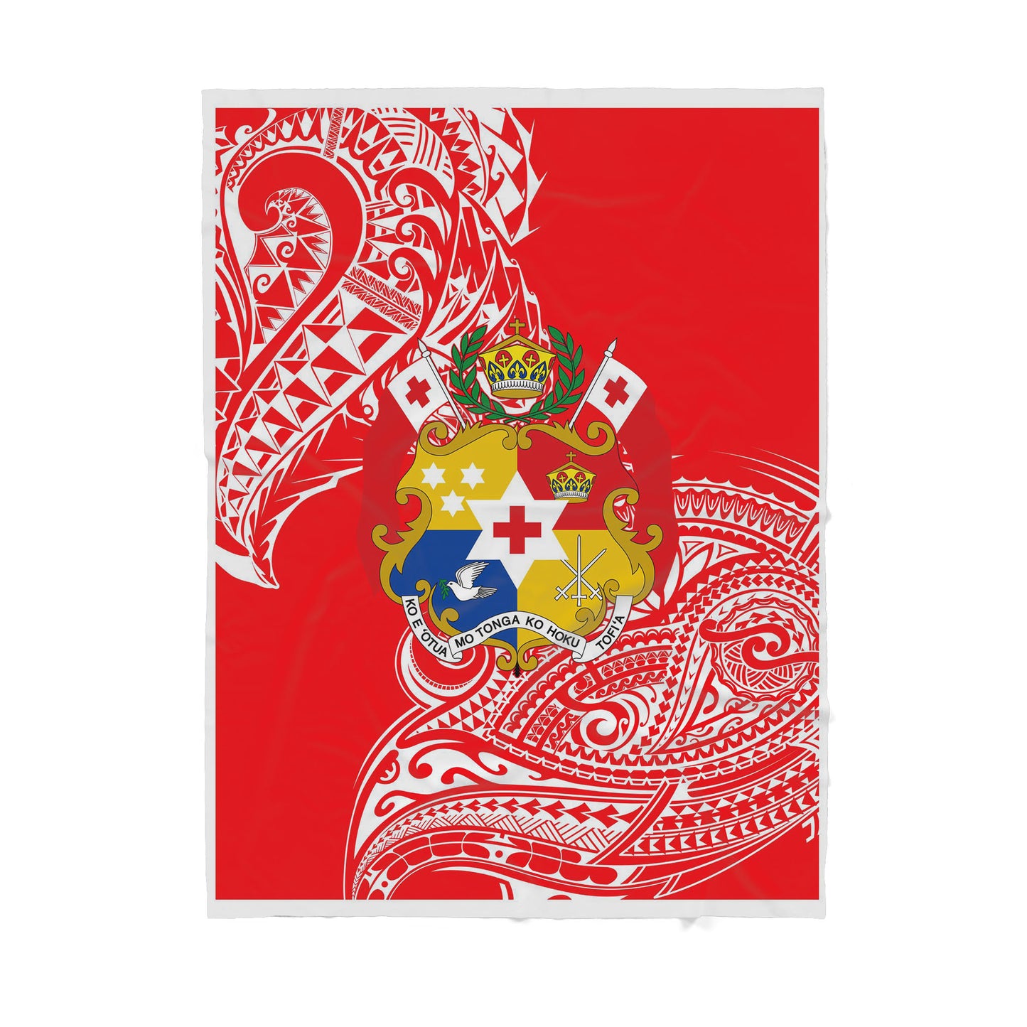 Polynesian Tonga Symbol Sherpa Blanket ML