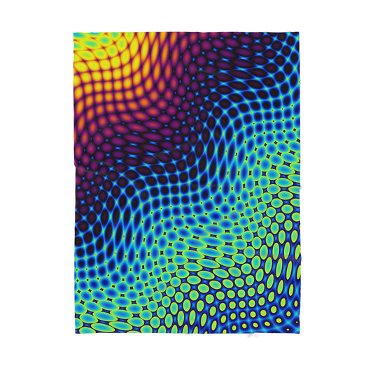 Blue Hippie Pattern Sherpa Blanket