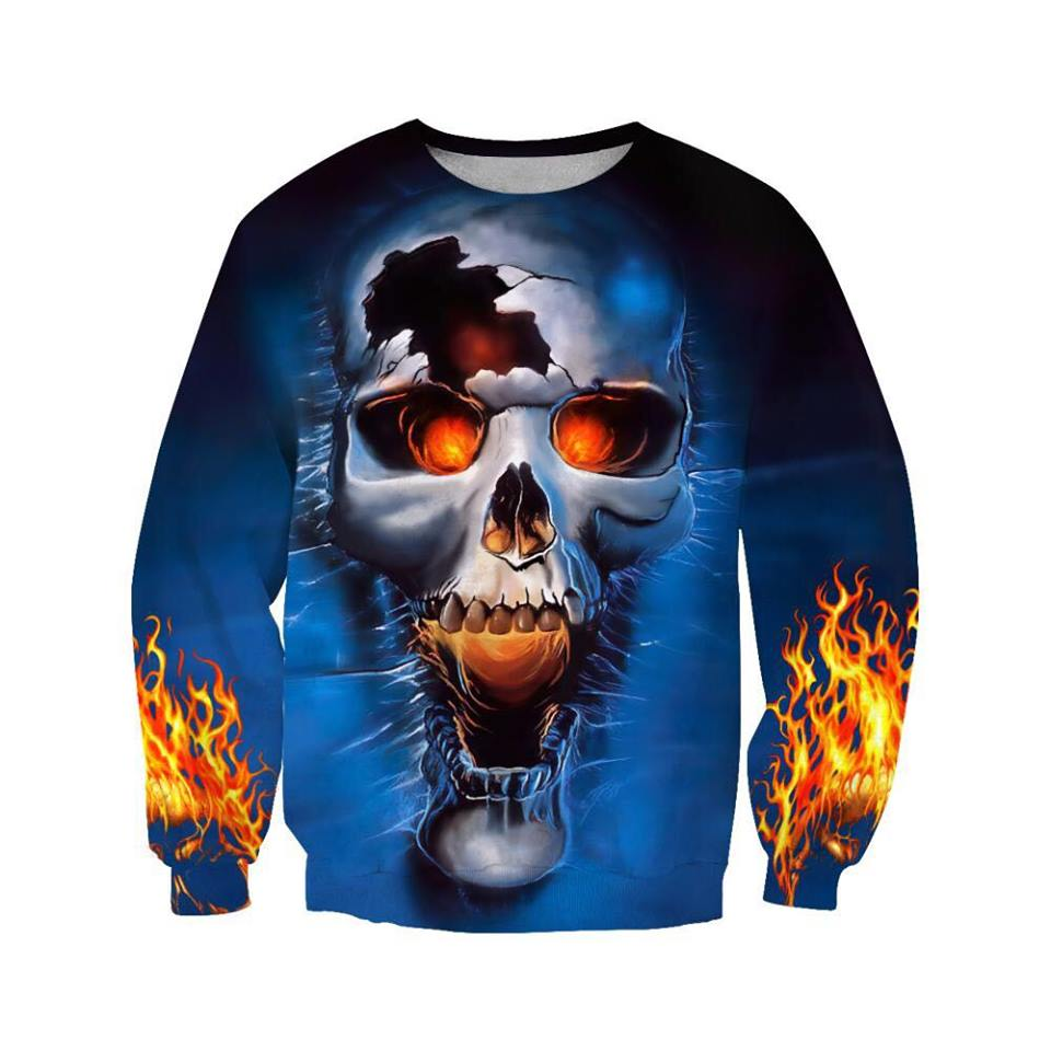 Love Skull 3D all over printed for man and women