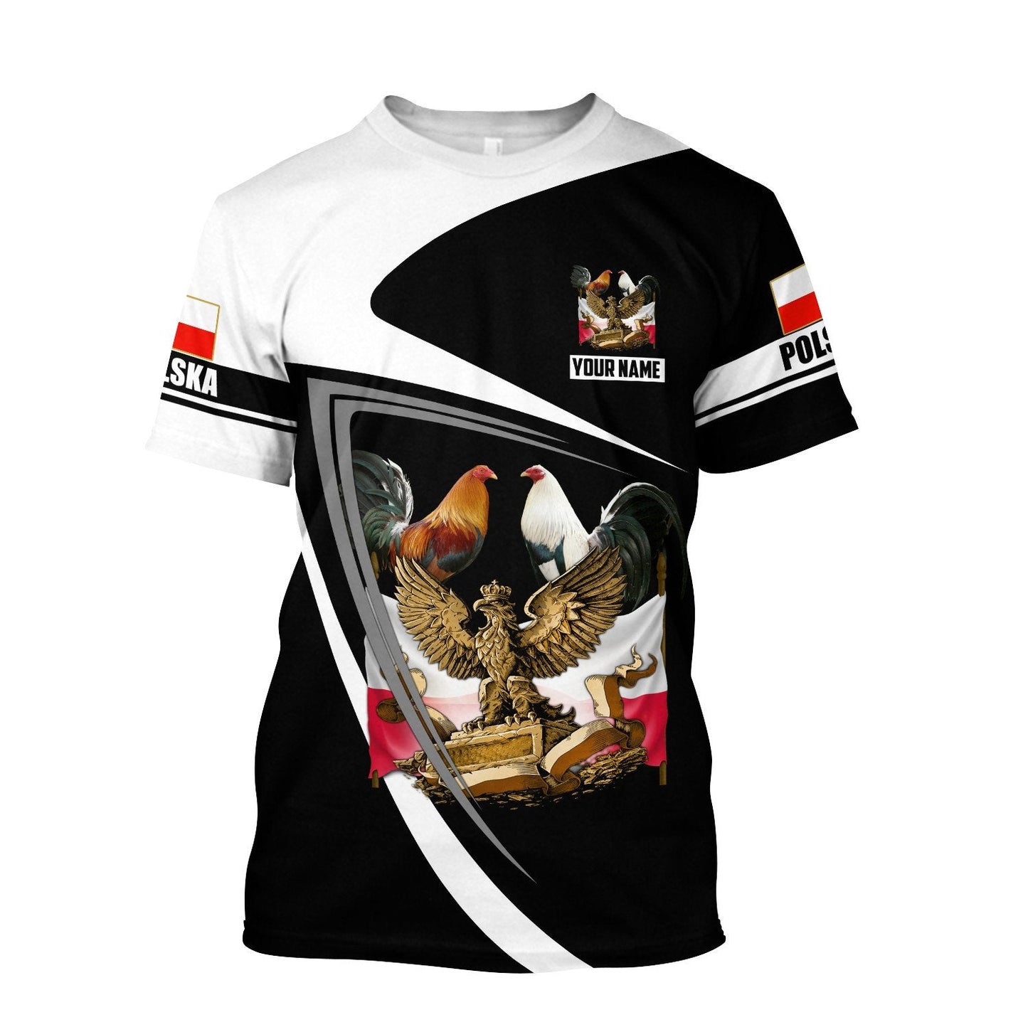 Personalized Polska Rooster 3D All Over Printed Unisex Hoodie