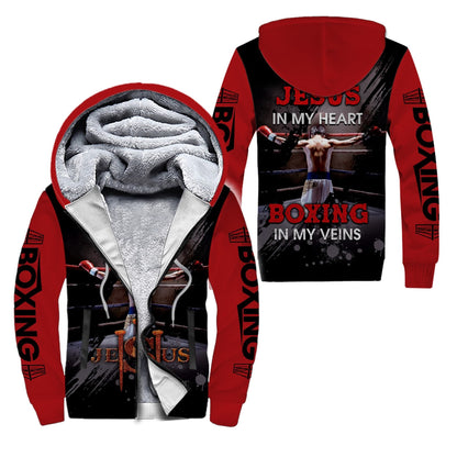 Jesus In My Heart - Boxing In MyVein 3D All Over Printed Unisex Shirts