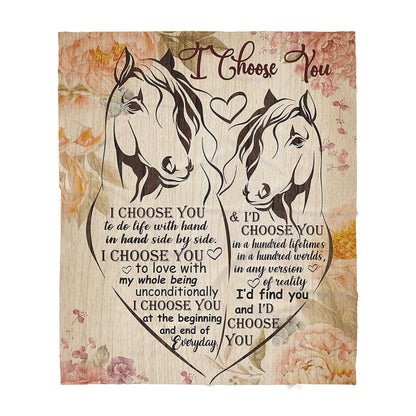 Custom Blanket Horse Sherpa Blanket TA