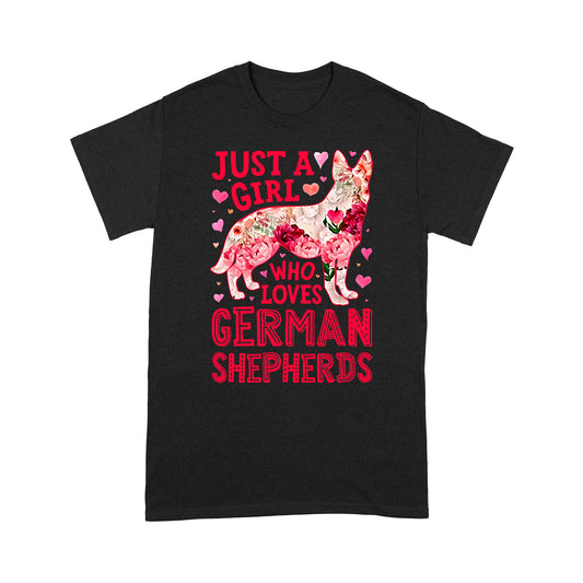 German Shepherd Flower T-shirt DL - Best Dog Mom T-shirt