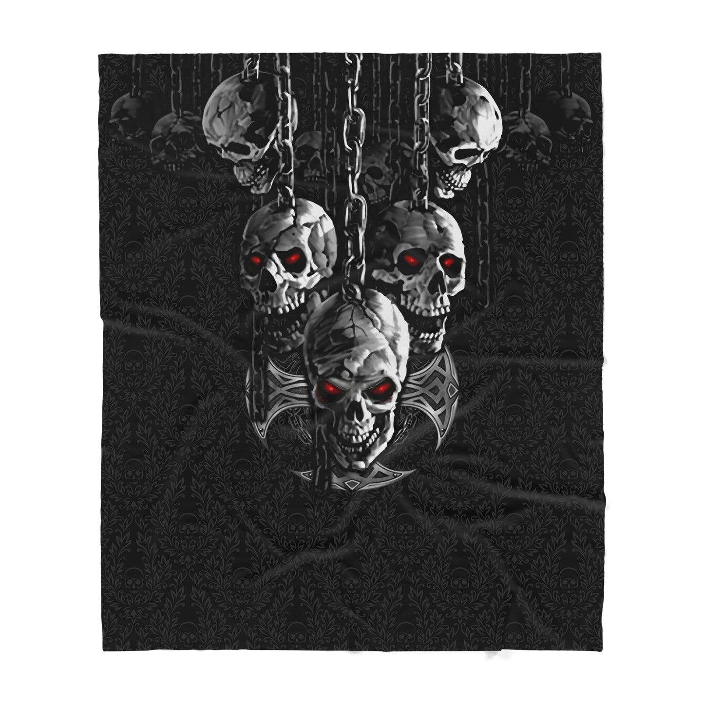Skull Chain Sherpa Blanket