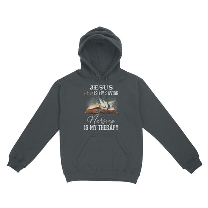 Jesus Is My Savior Nursing Is My Therapy Standard Hoodie