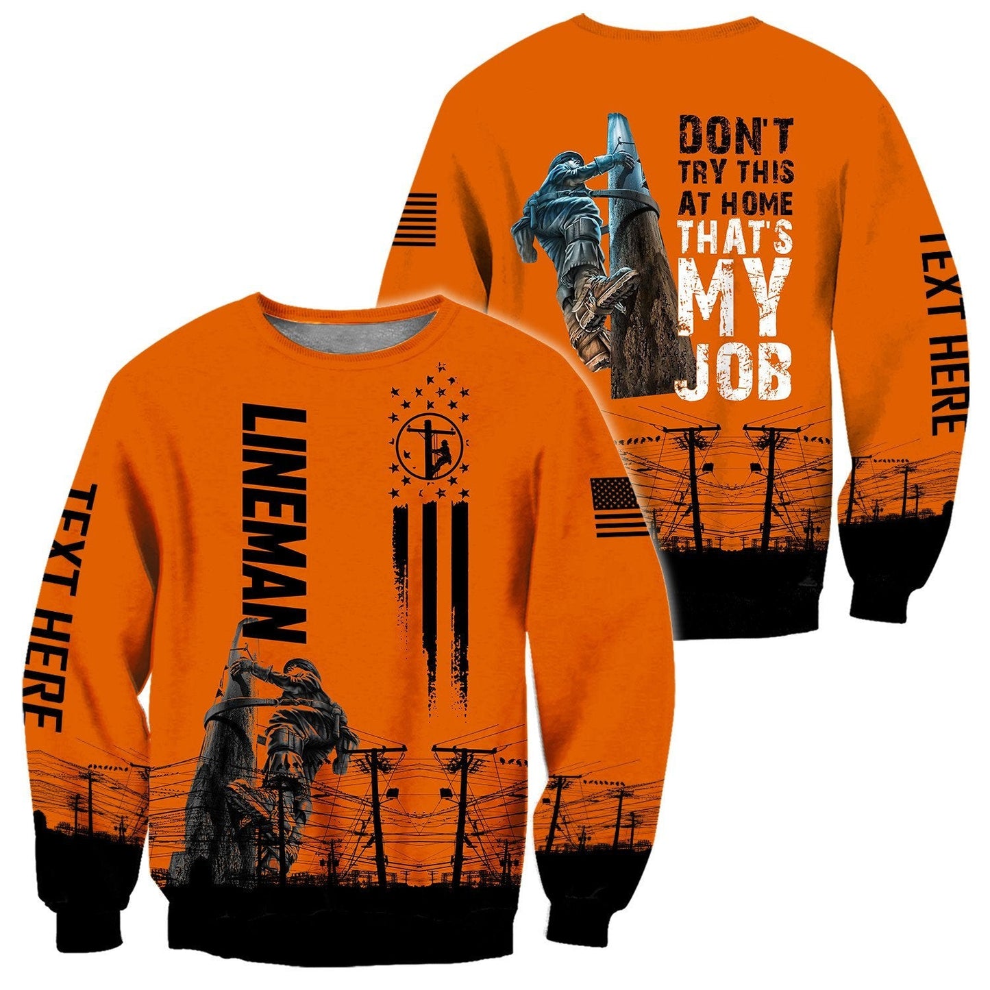Premium Lineman All Over Printed Personalized Shirts MEI