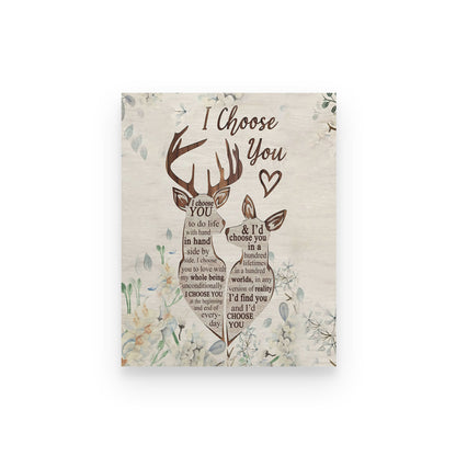 Deer Couple Canvas-I Choose You- Wedding Anniversary TA