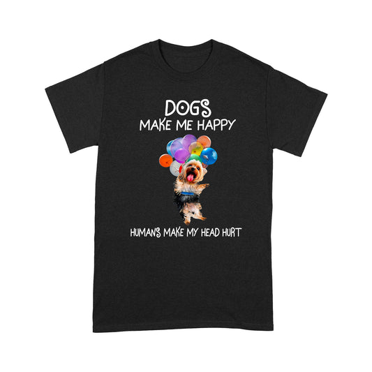 Dogs Make Me Happy T shirt TP