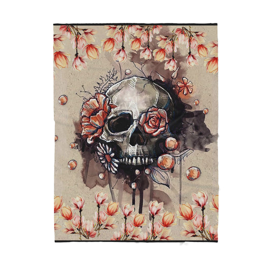 Custom Blanket Skull Sherpa Blanket TQH