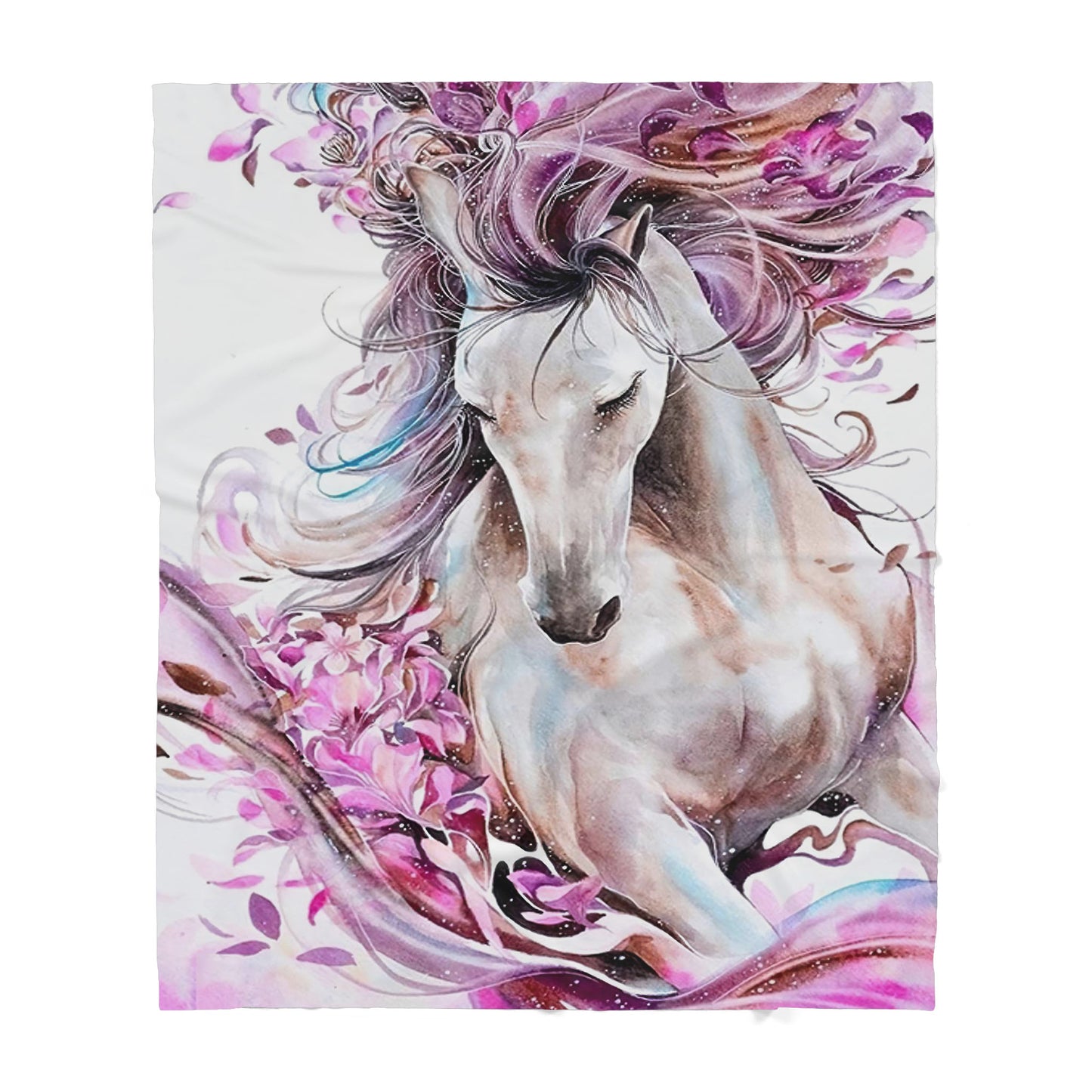 Custom Blanket Horse Sherpa Blanket TA