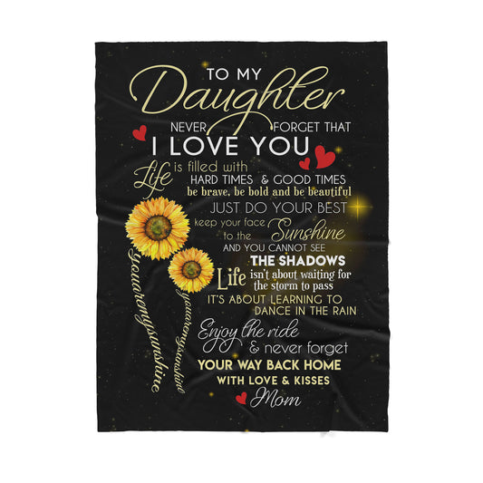 Custom Blanket To My Daughter - Gift For Daughter - Sherpa Blanket TA