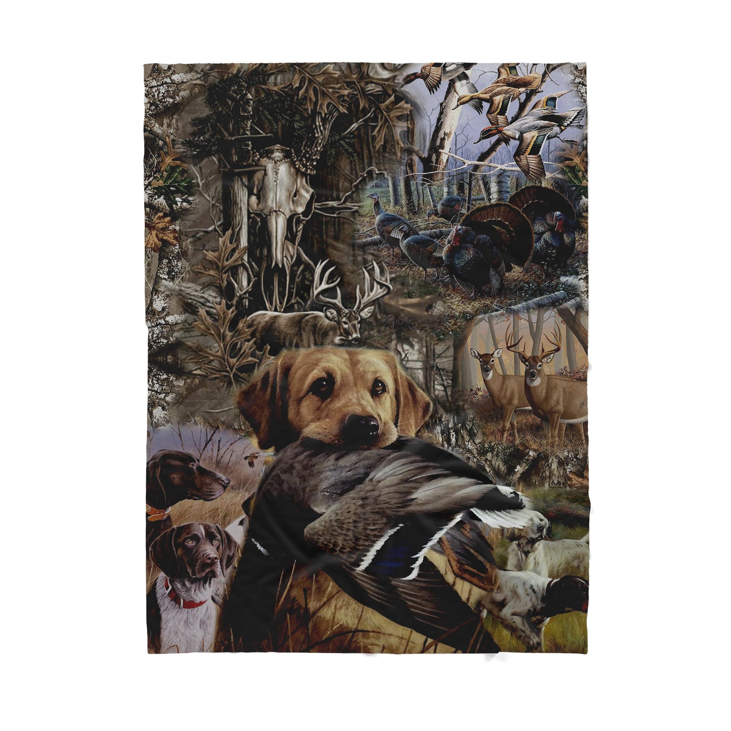 Custom Blanket Duck Hunting - Best gift for Hunter - Sherpa Blanket DL