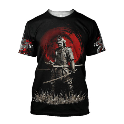 Samurai Tattoo 3D Over Printed Unisex Shirt