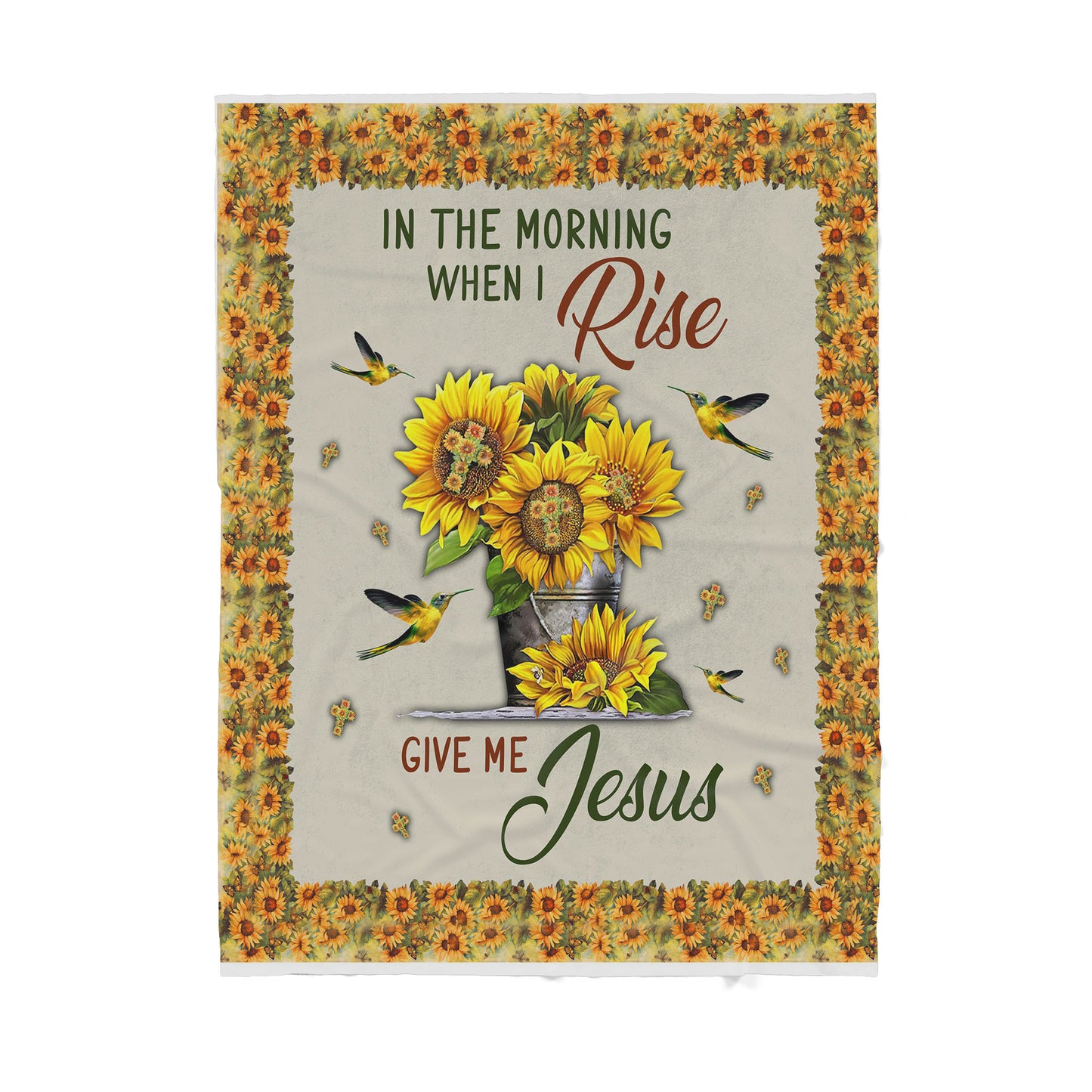 Jesus Sunflower Sharpa Blanket TA