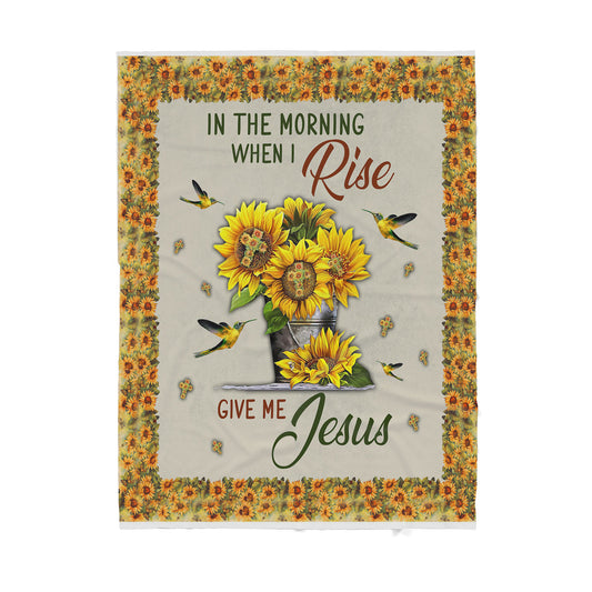 Jesus Sunflower Sharpa Blanket TA