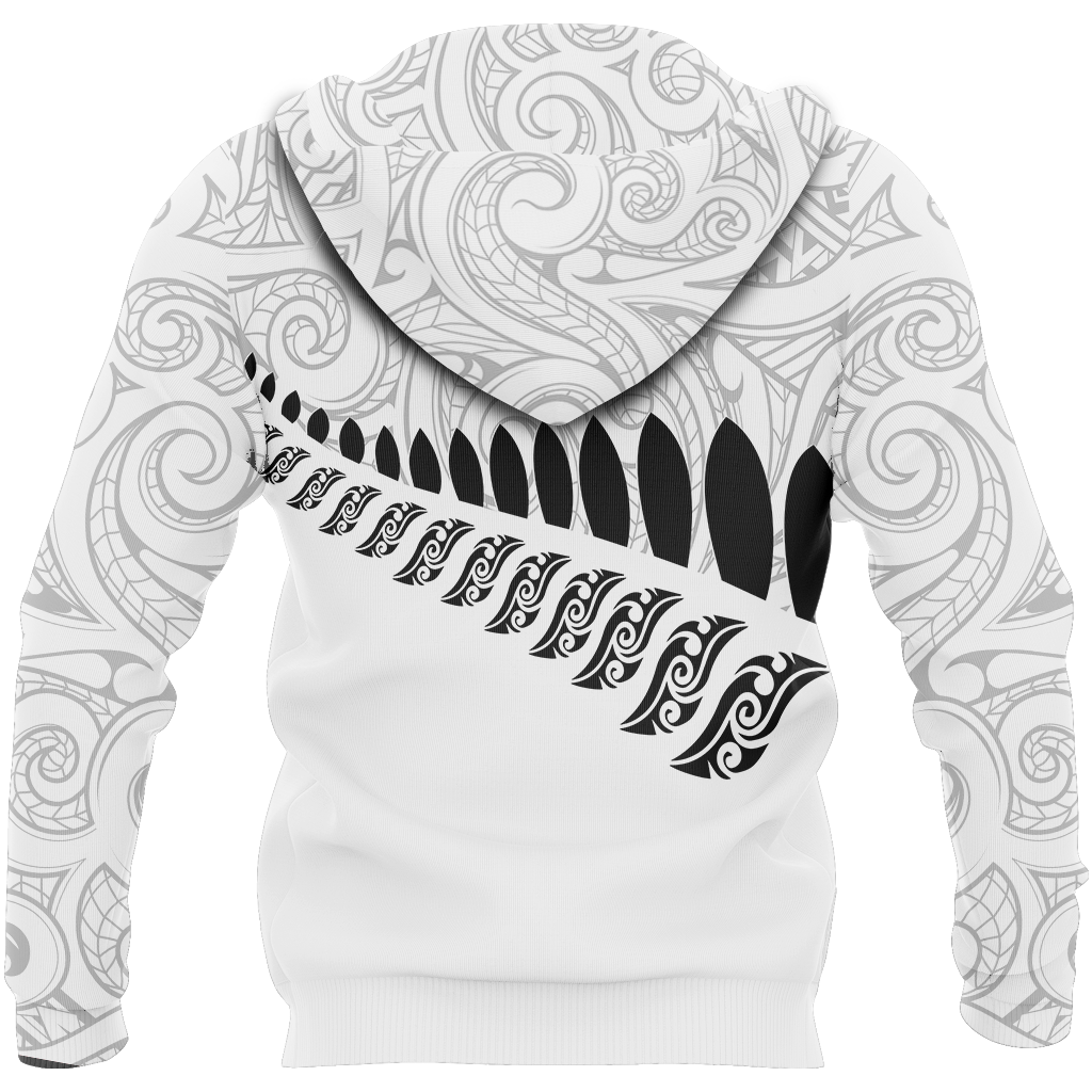 New Zealand Aotearoa Pullover Hoodie White Ver HC1003 - Amaze Style™-Apparel