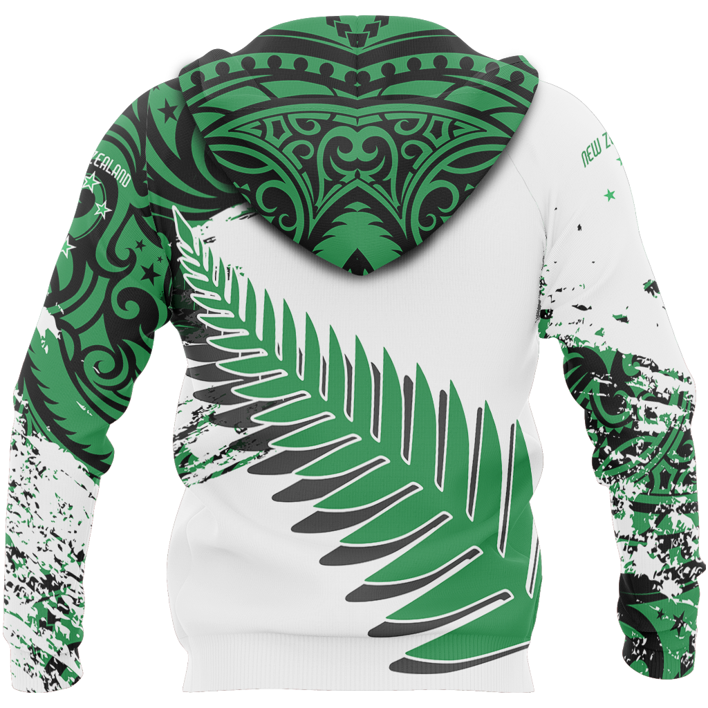 New Zealand Maori Fern Green Edition Pullover Hoodie - Amaze Style™-Apparel
