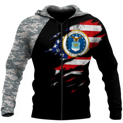 Soldier US Air Force 3D All Over Printed Shirt Hoodie MP22082006