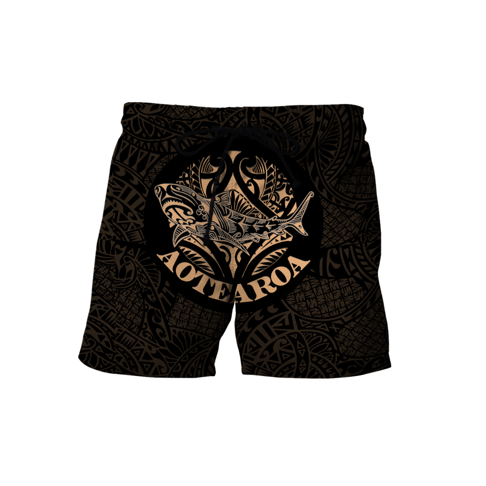 Maori shark tattoo 3d all over printed shirt and short for man and women HHT17072001