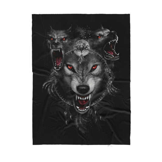 Custom Blanket Wolf Sherpa Blanket ML
