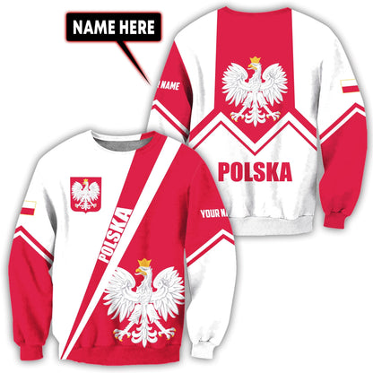 Personalized Polska 3D All Over Printed Unisex Hoodie