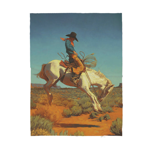 Custom Blanket Native Cowboy Sherpa Blanket TQH