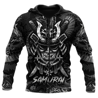 Custom Name Samurai Mask 3D All Over Printed Unisex Shirts