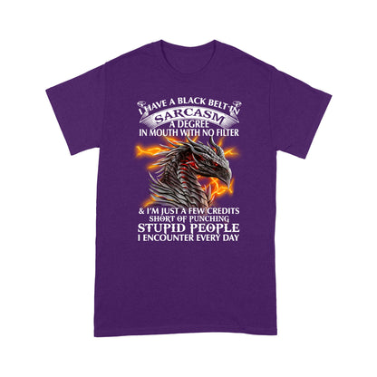 Dragon I Have A Black Belt In Sarcasm Standard T-shirt HG
