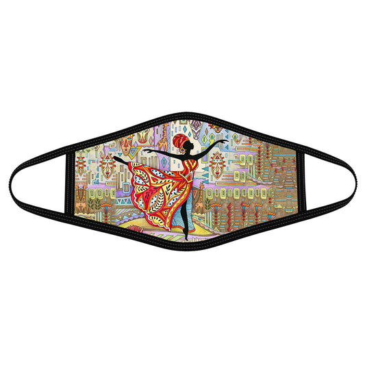 African Girl Dancing Face Mask HC