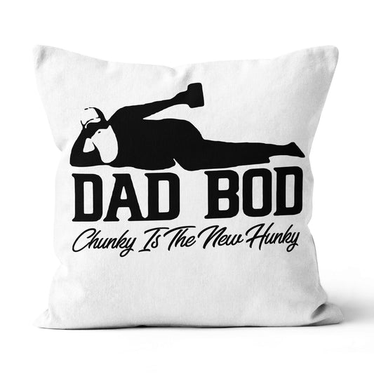 Canvas Throw Pillow Best Gift Dad Bod Chunky Is The New Hunky