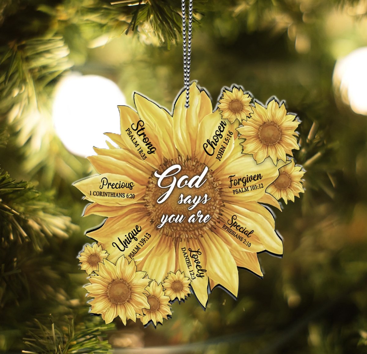 Jesus Faith Christmas Tree Hanging Ornament