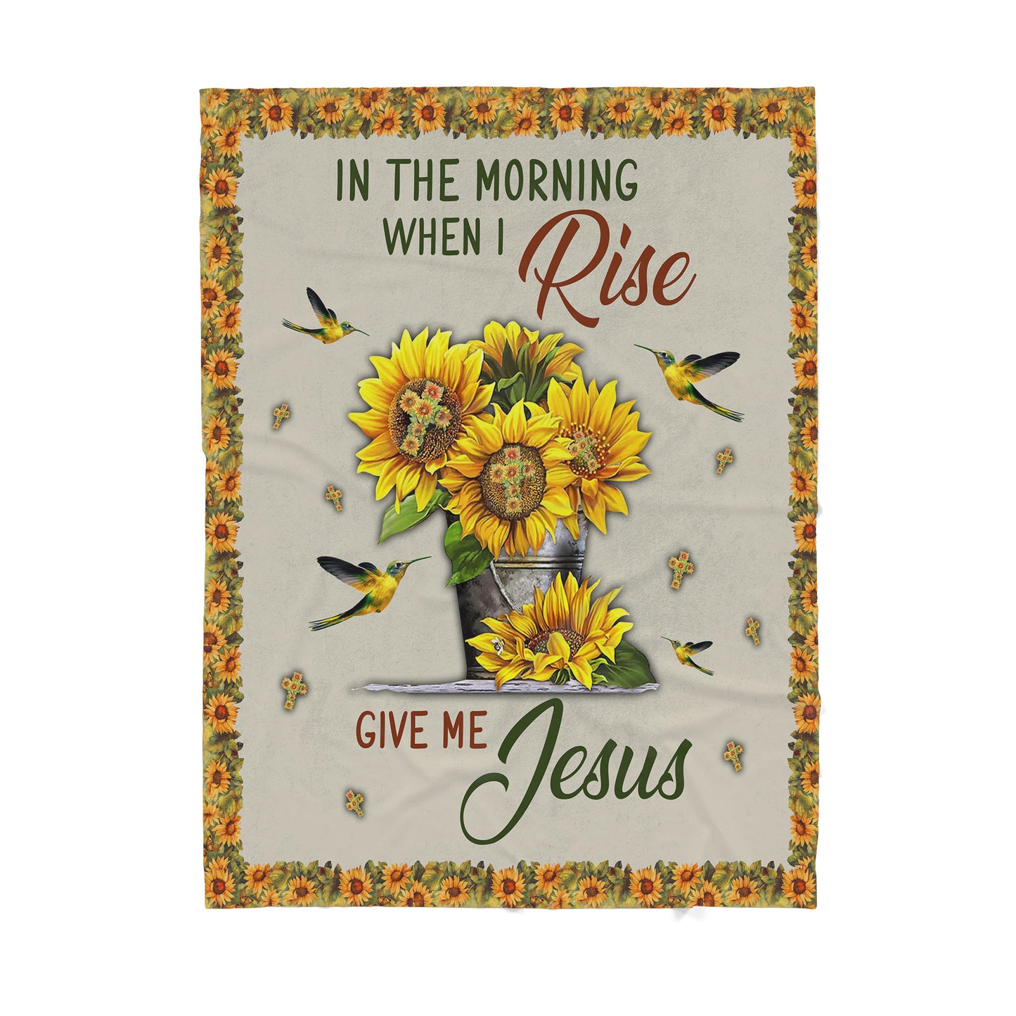 Jesus Sunflower Sharpa Blanket TA