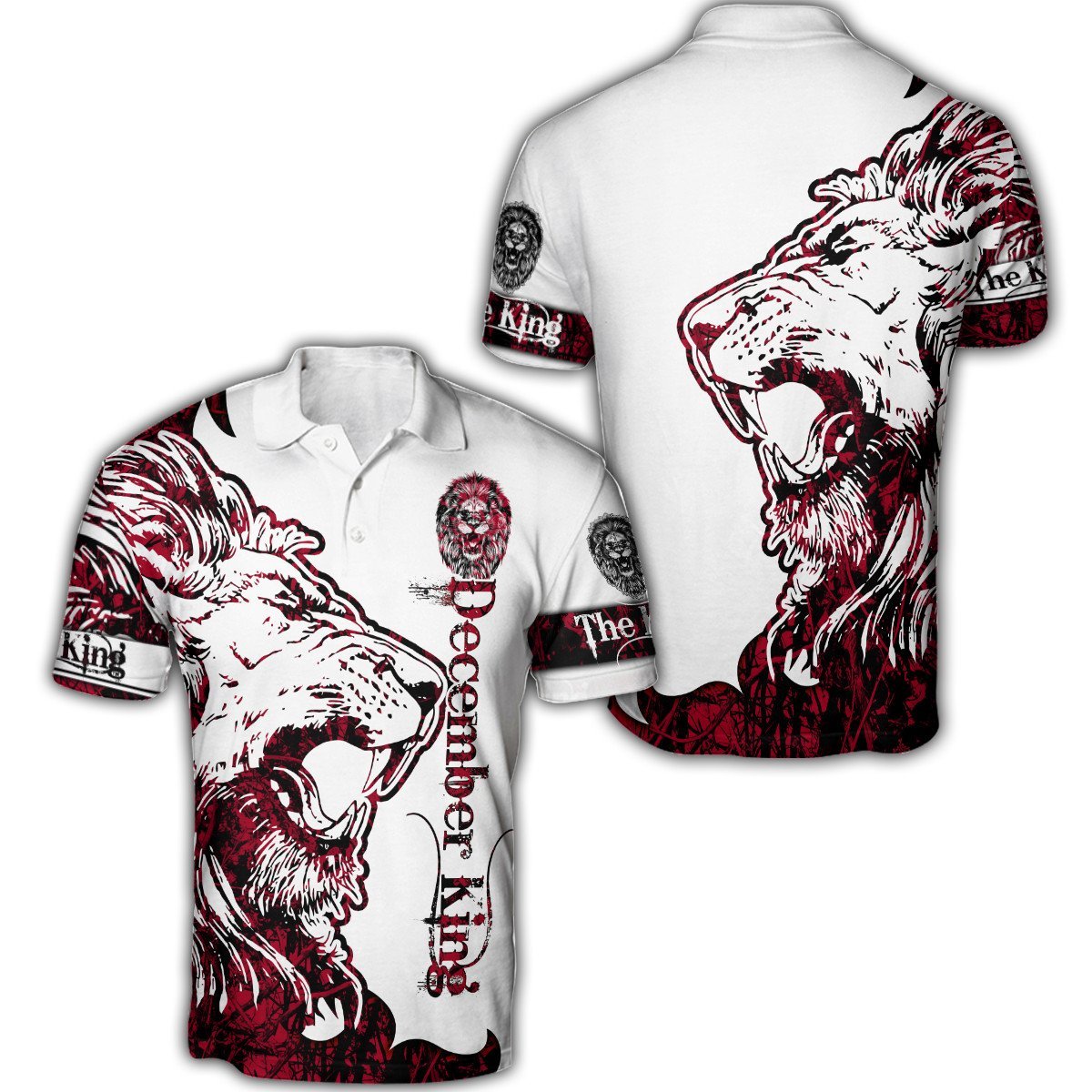 December King Lion 3D All Over Printed Unisex Shirts