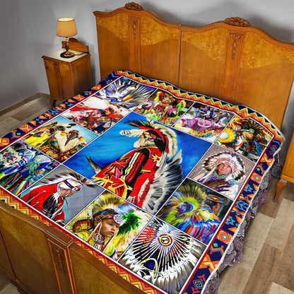 Native American Pow Wow 3D All Over Printed Quilt