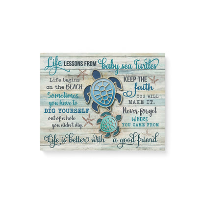Beach Canvas Baby Sea Turtles