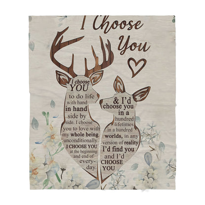 Custom Blanket Deer Sherpa Blanket TA