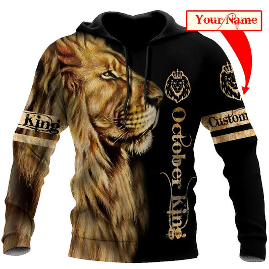 Custom Name October King 3D All Over Printed Unisex Shirts