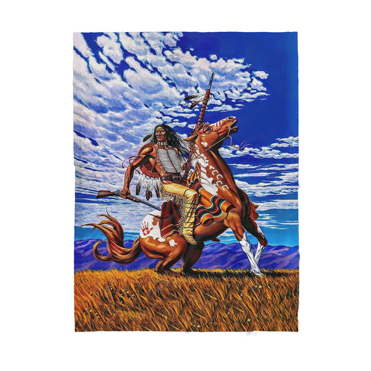 Custom Blanket Native Cowboy Sherpa Blanket TQH