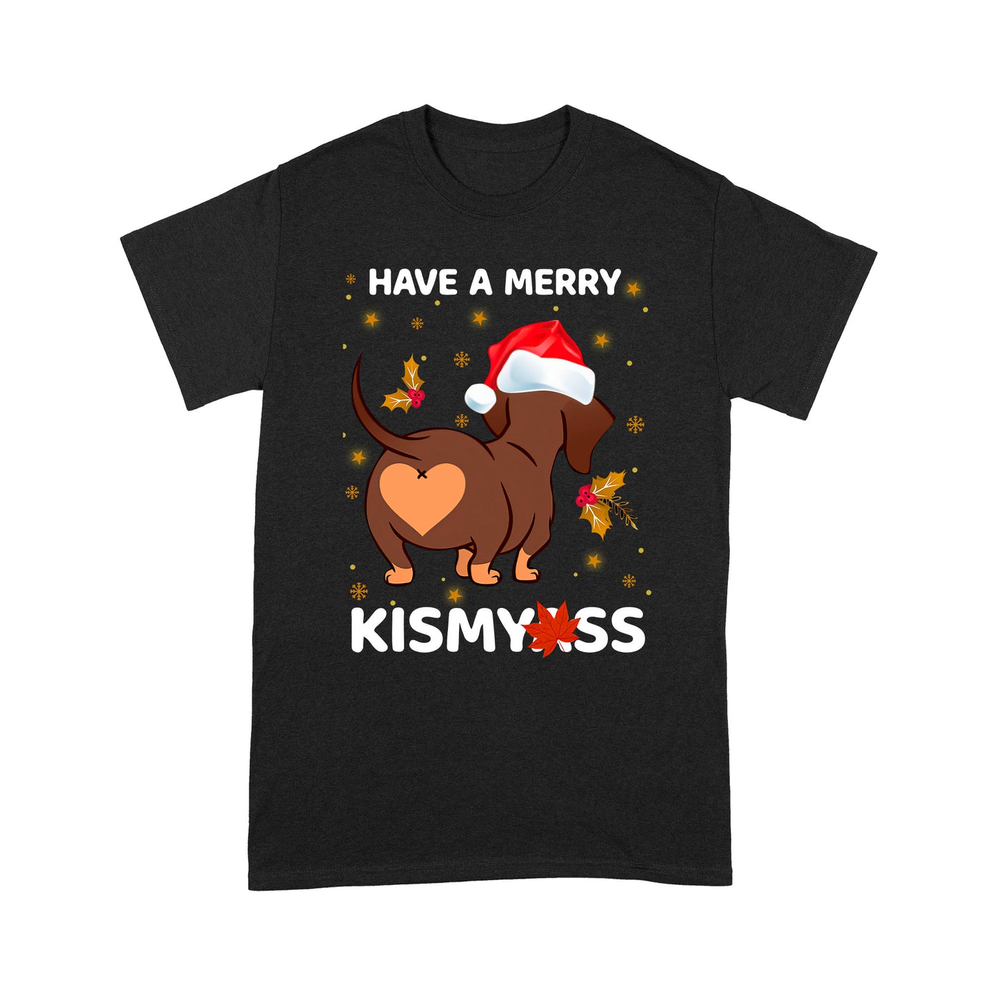 Dog Have A Merry Dachshund  Standard T-shirt HG