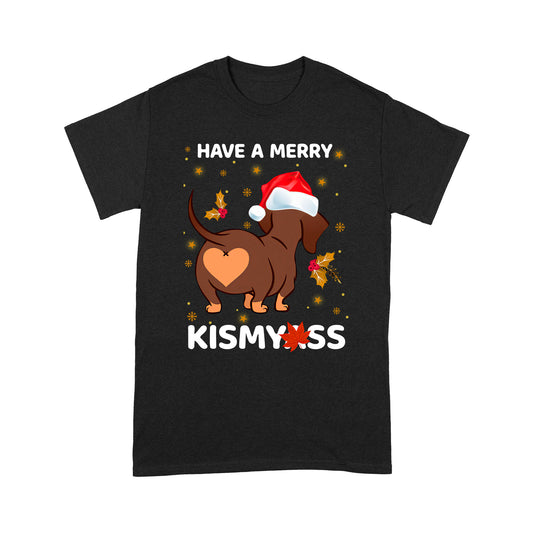 Dog Have A Merry Dachshund  Standard T-shirt HG