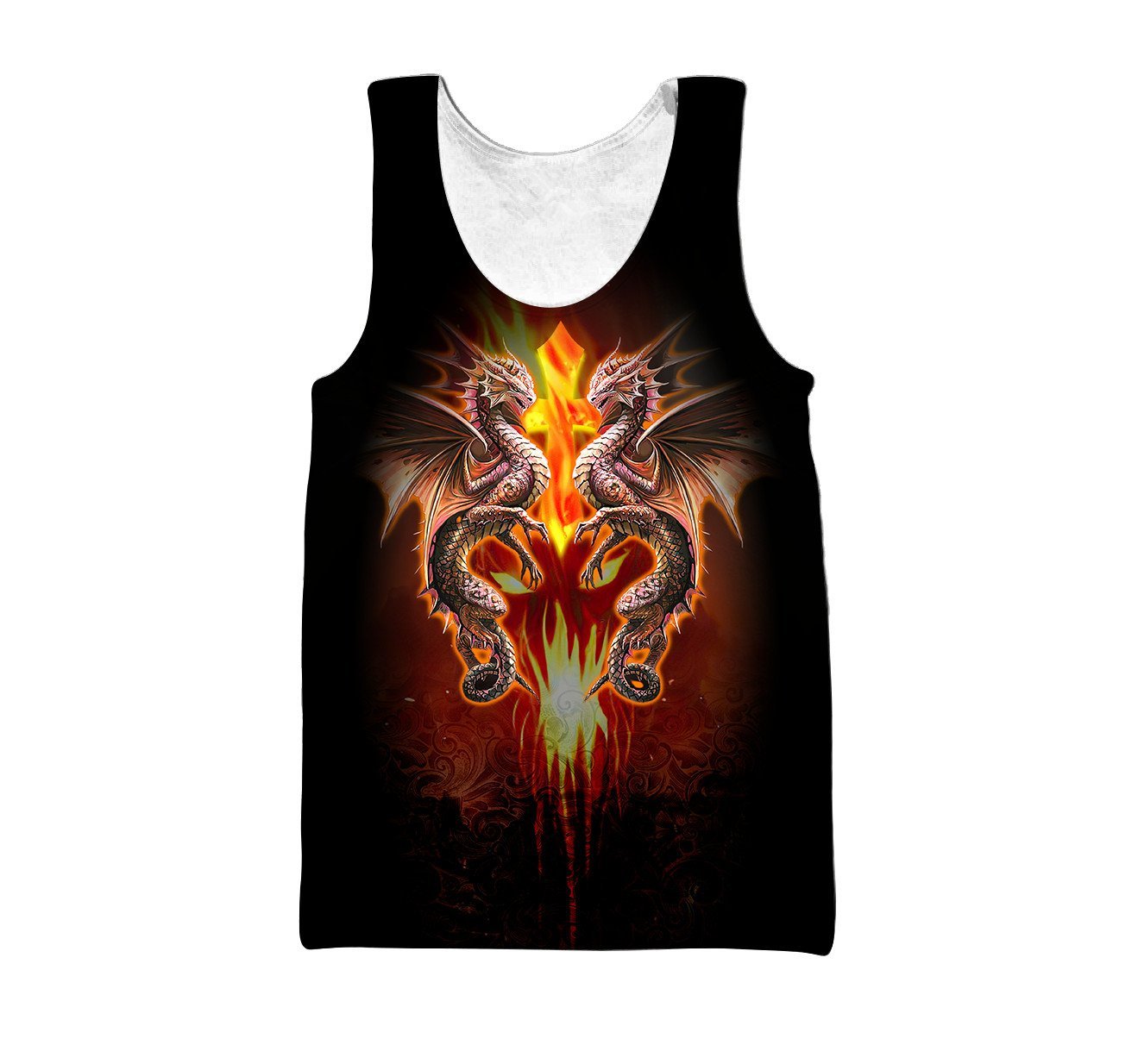 Premium Fire Flame Dragon All Over Printed Shirts For Men And Women MEI