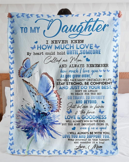 Custom Blanket To My Daughter-Best Gift For Daughter-Sherpa Blanket TA