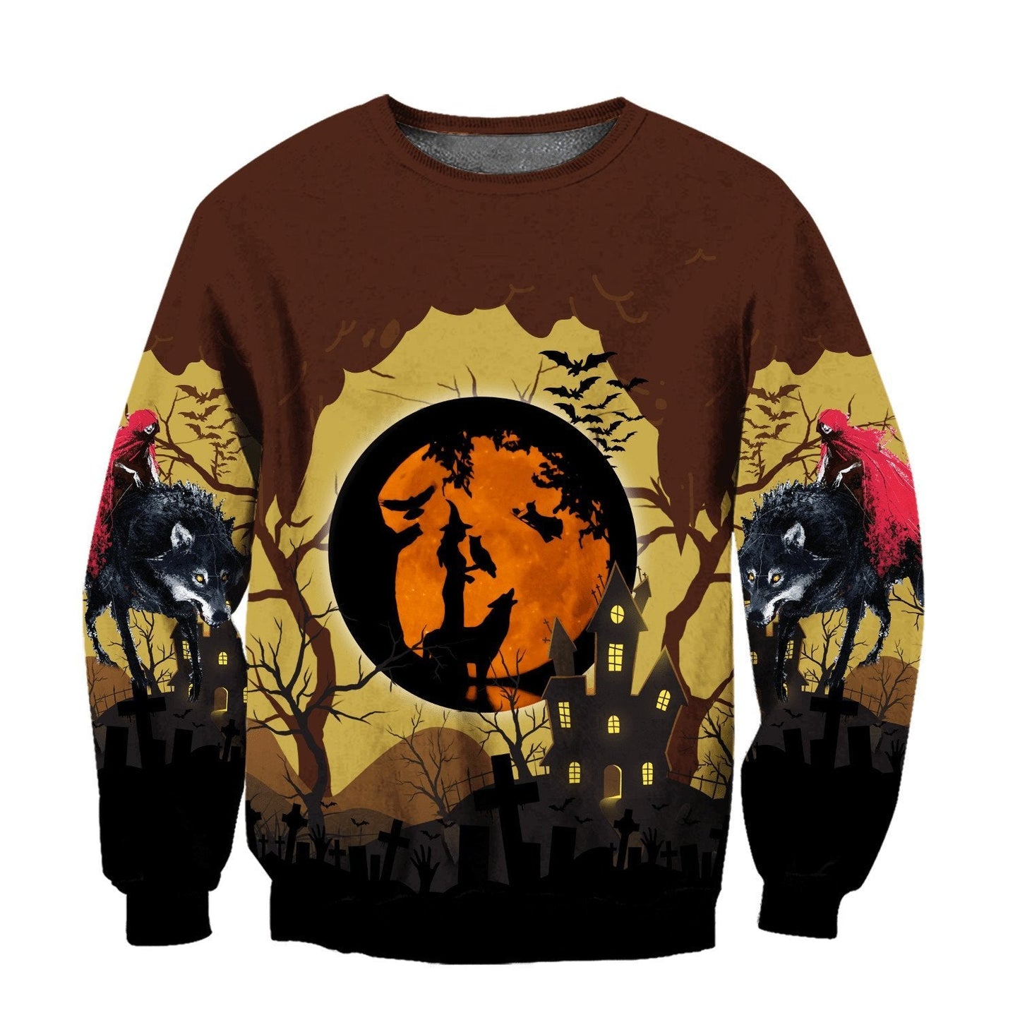 Halloween Wolf 3D All Over Printed Unisex Shirts