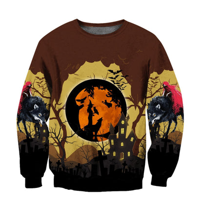 Halloween Wolf 3D All Over Printed Unisex Shirts